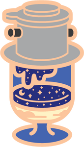Graphic rendering of the coffee drip pin